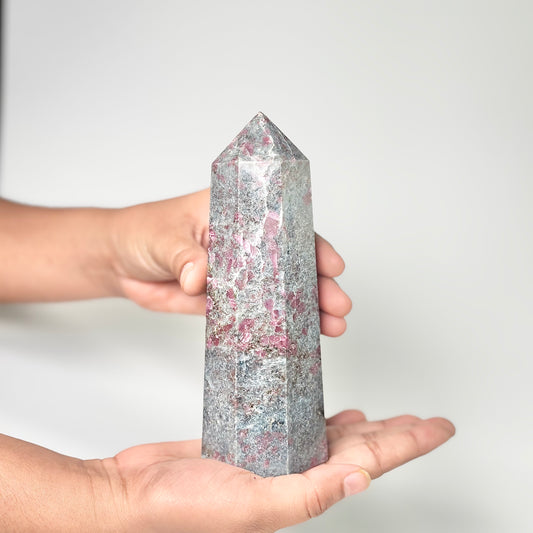 Eight Facet Ruby in Kyanite Tower – 890g -Distinctive Colour & Balanced Form