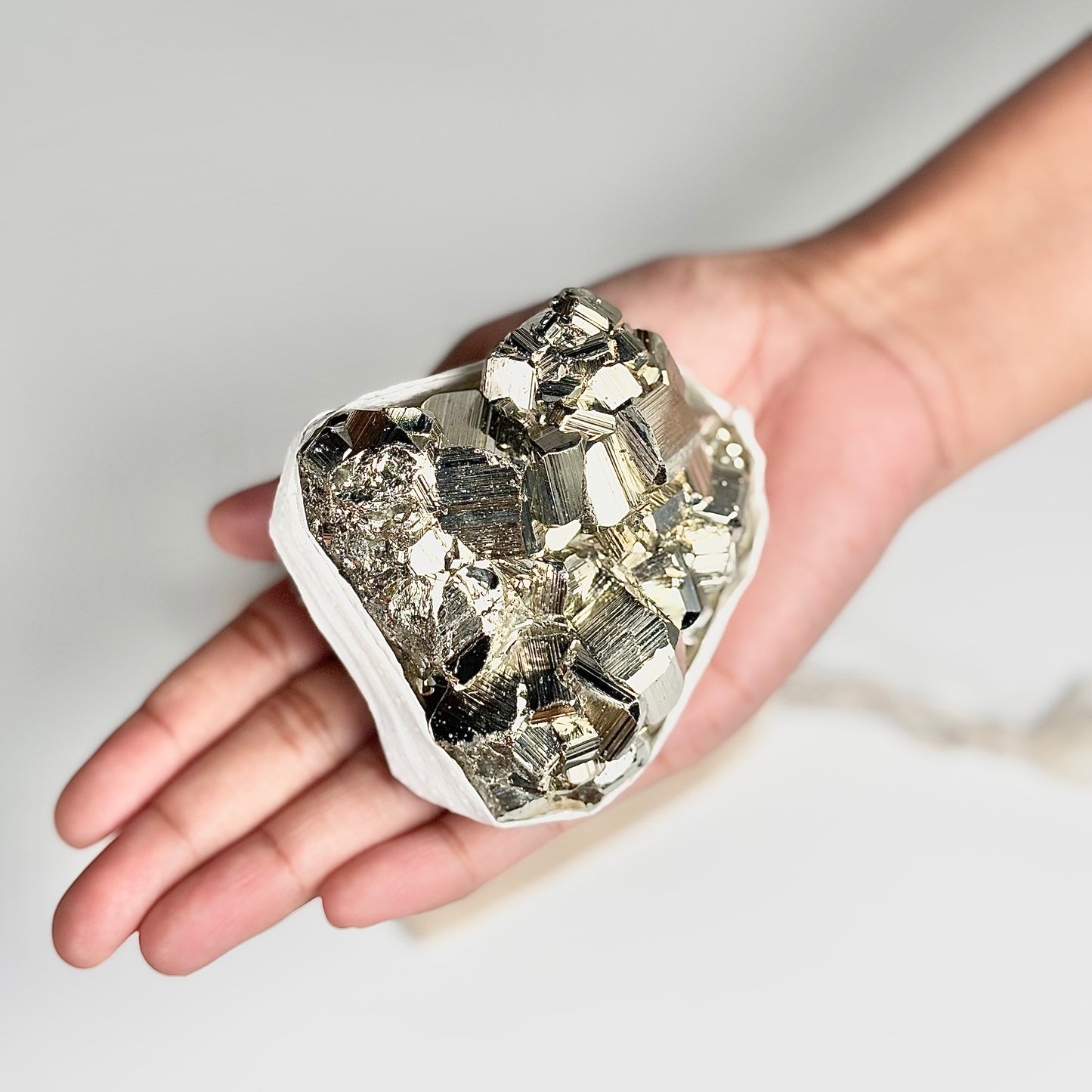 Peruvian Pyrite Cluster – 471g -Golden Brilliance & Striking Presence