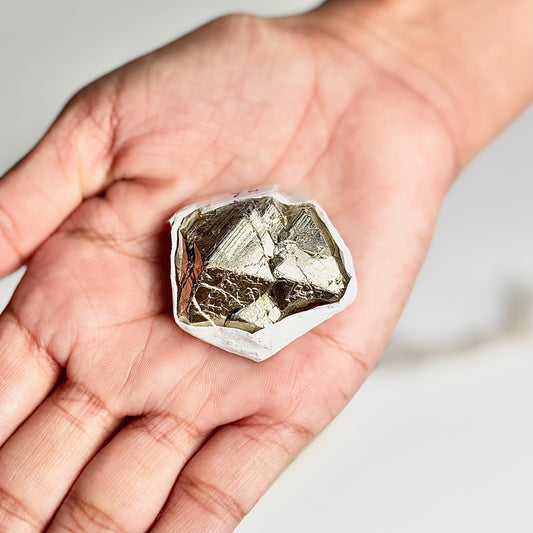 Peruvian Pyrite Cluster – 36g -Golden Brilliance & Striking Presence