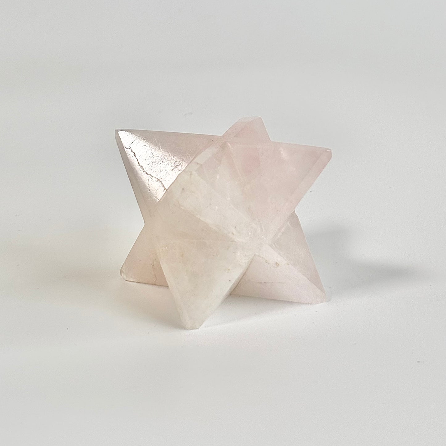 Rose Quartz Large Merakaba Carving - 160 Gm