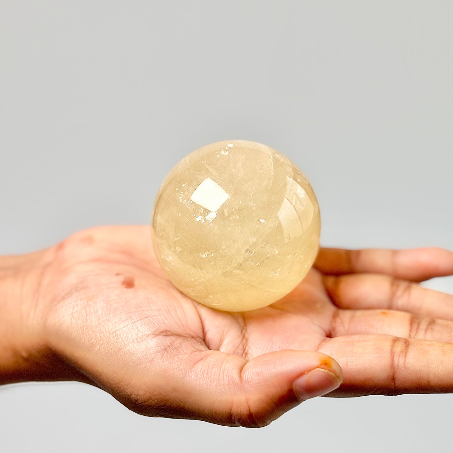 Yellow Calcite Sphere | Helps connect with Spirit Guides