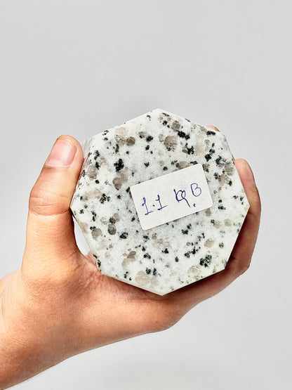 Eight Facet Indian Dalmatian Jasper Tower – 1.1 Kg (B)- Playful Elegance & Balanced Design