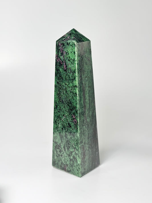 Eight Facet Zoisite Tower – 790g - Natural Green Beauty & Balanced Design