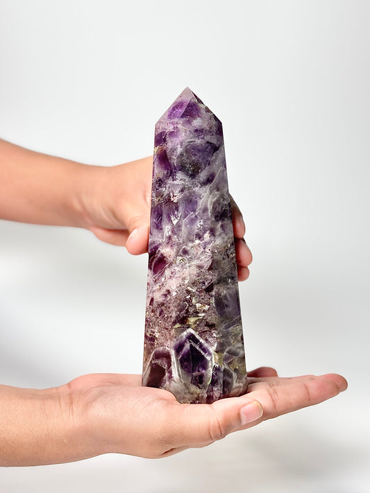 Eight Facet Chevron Amethyst Tower – 748g - Balanced Energy & Refined Clarity