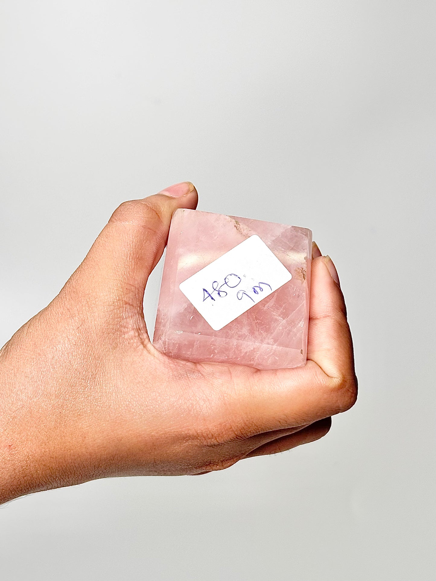 Four Facet Rose Quartz Tower – 480g - Soft Elegance & Balanced Design