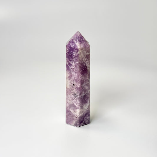 Eight Facet Lepidolite Tower – 200g - Gentle Presence & Refined Balance