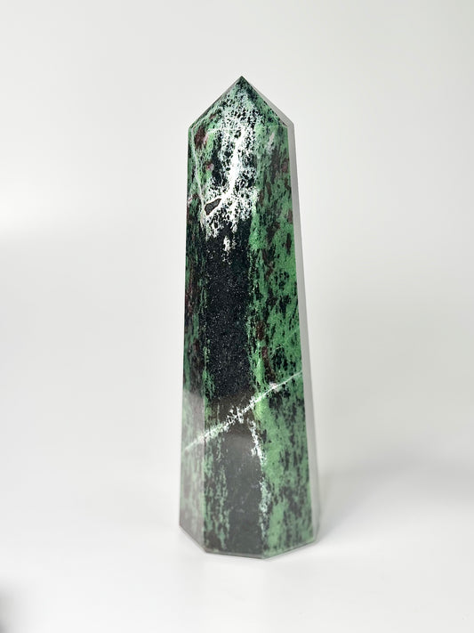 Eight Facet Zoisite Tower – 1.2kg - Natural Green Beauty & Balanced Design