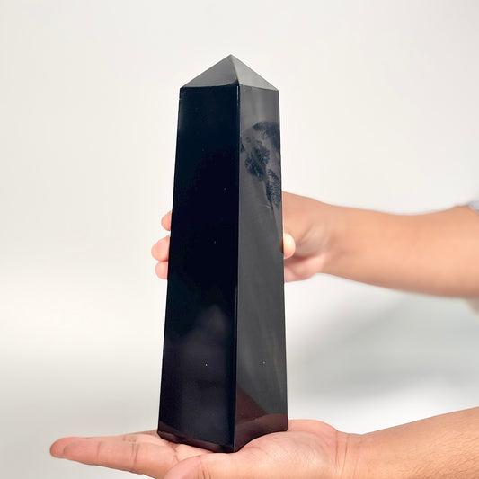 Black Obsidian Four-Facet Tower – 1025g - Ground • Shield • Release