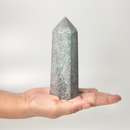 Eight Facet Ruby in Kyanite Tower – 560g -Distinctive Colour & Balanced Form