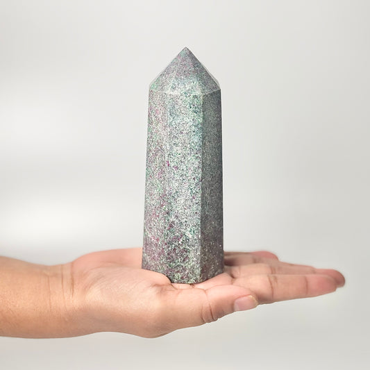 Eight Facet Ruby in Kyanite Tower – 560g -Distinctive Colour & Balanced Form