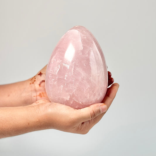 Rose Quartz Large Egg Carving – 1.5 Kg | Stone of Love & Self Love
