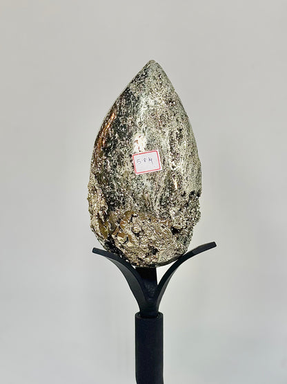Extra Large Peruvian Pyrite Druzy Egg Carving 5.8 Kg – Abundance & Prosperity