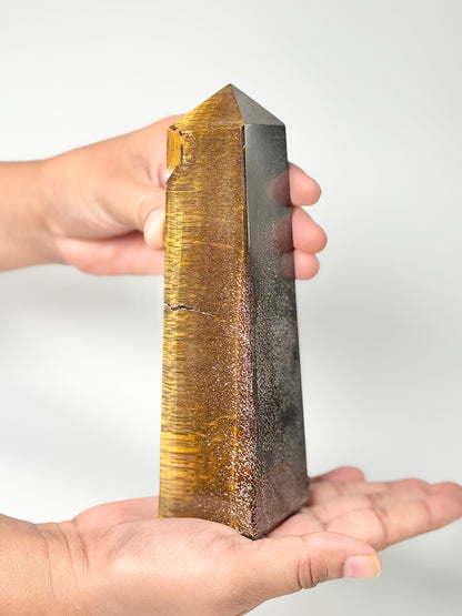 Four Facet Tiger’s Eye Tower – 540g - Focus, Confidence & Style