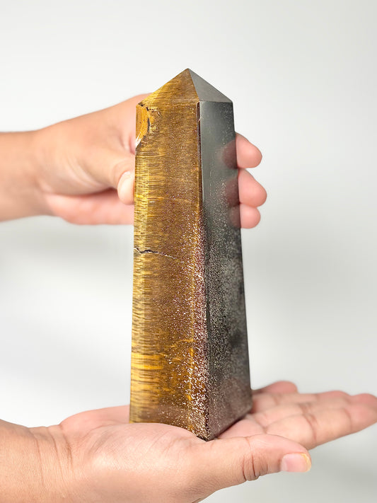 Four Facet Tiger’s Eye Tower – 540g - Focus, Confidence & Style
