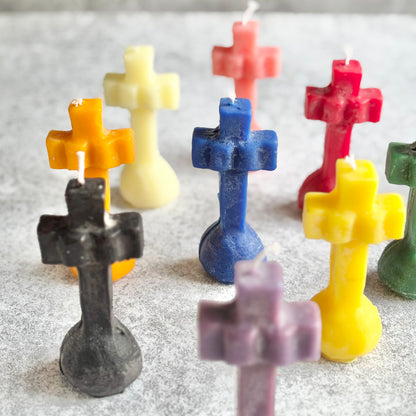 Cross Altar Beeswax Candle | Colour Option Available