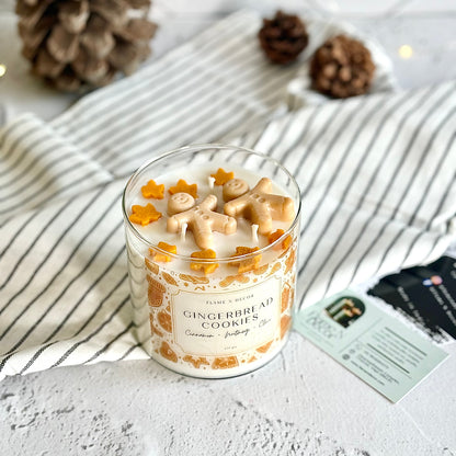 Gingerbread Cookies Soy Candle with Golden Lid