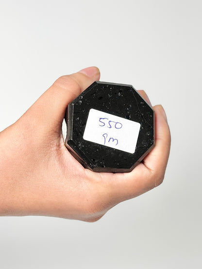 Eight Facet Black Tourmaline Tower – 550g - Bold Presence & Timeless Design