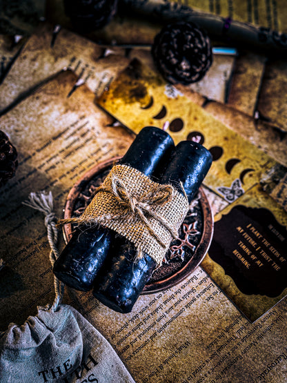 Invite New Beginnings - Red & Black Dressed Candle