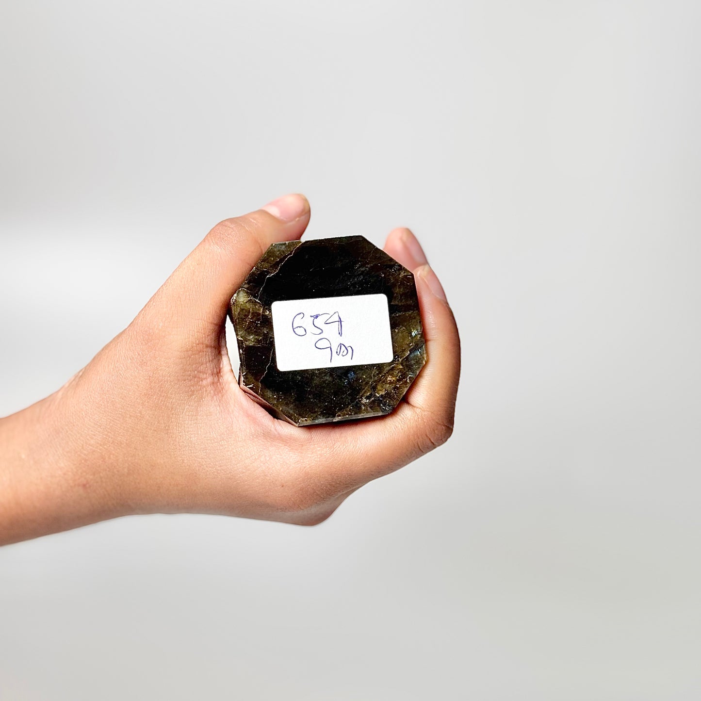Eight Facet Labradorite Tower – 654g - Elegance, Depth & Reflective Beauty
