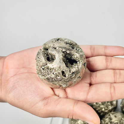 Pyrite Druzy Sphere – Peruvian Pyrite