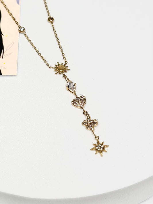 Celestial Drop Necklace | Gold-Plated Stainless Steel | The Lilith Store