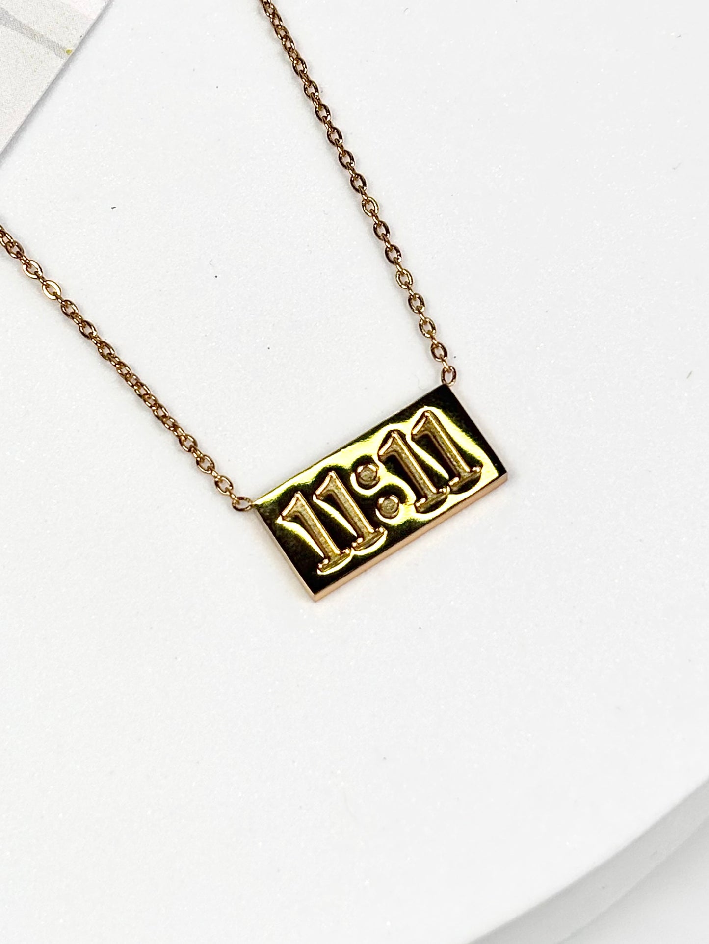 11:11 Pendant Necklace | Gold-Plated Stainless Steel | The Lilith Store