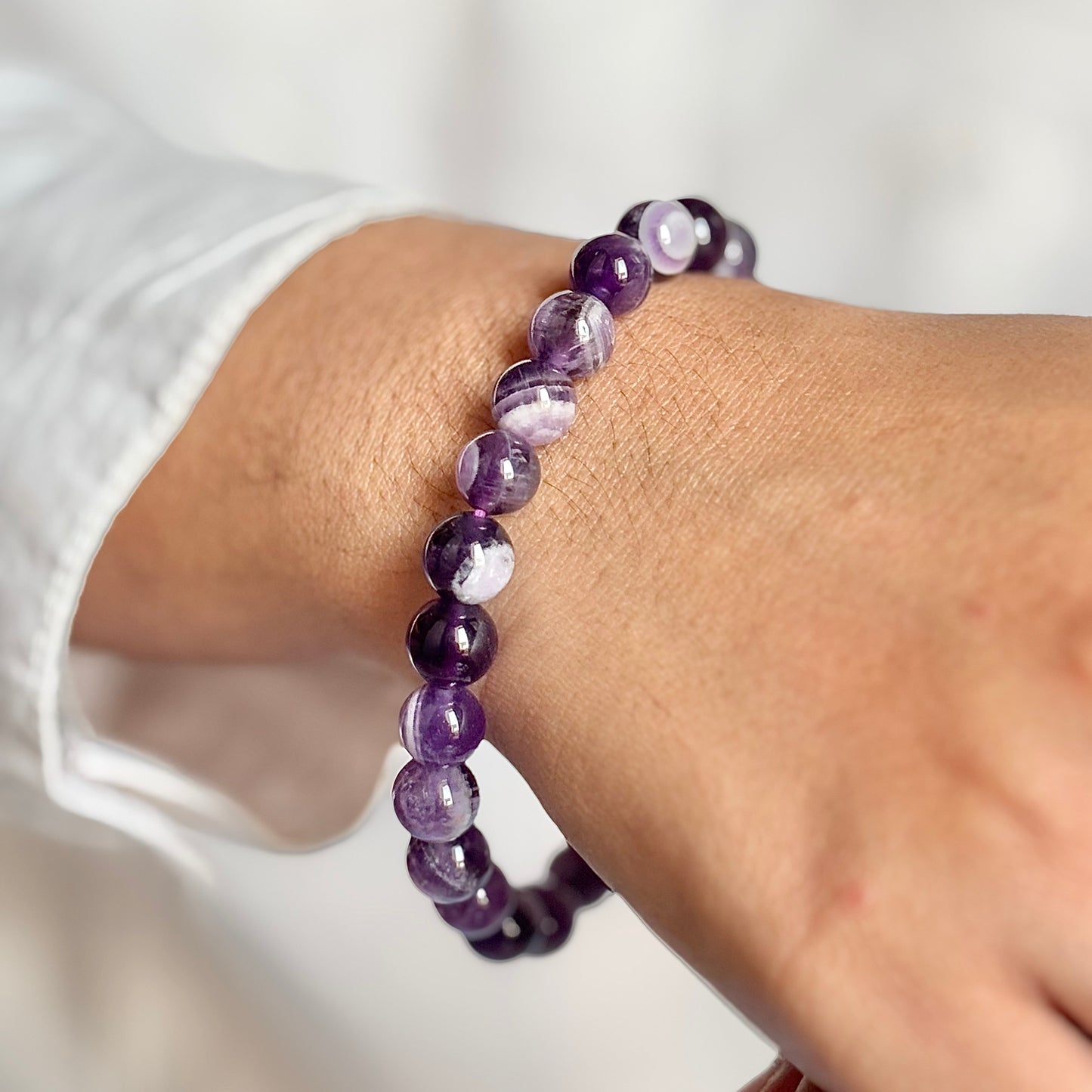 Dream Amethyst Bead Bracelet - 8mm | Deep Meditation & Lucid Dreaming