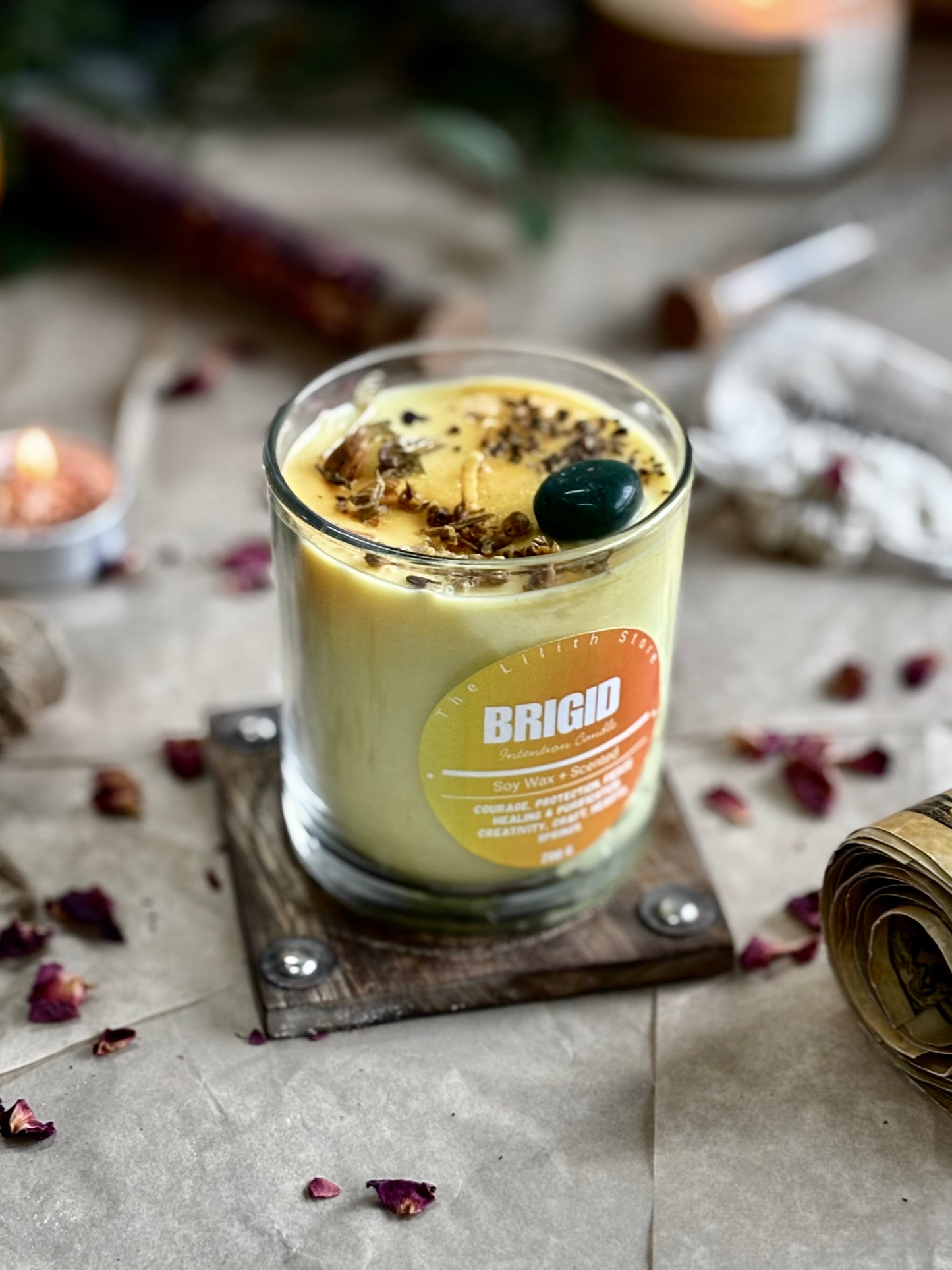 Brigid Altar Candle – 200 g Soy Wax Jar Candle for Ritual & Devotion