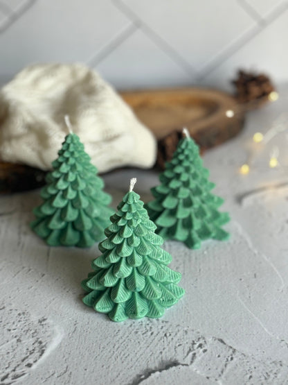 Green Tree Candle | Set of 3