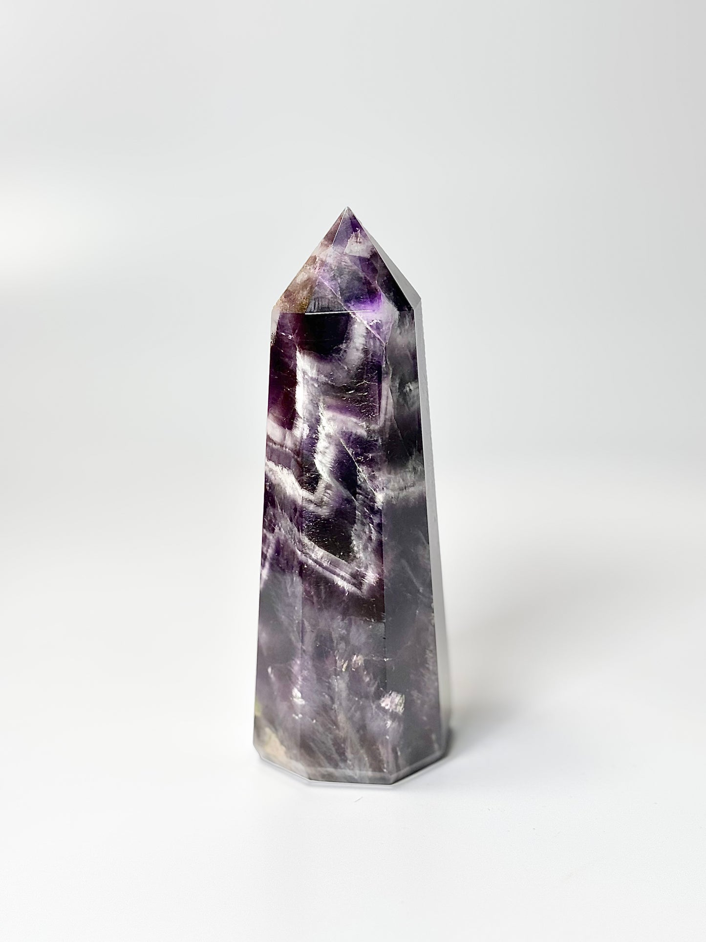 Eight Facet Chevron Amethyst Tower – 370g - Balanced Energy & Refined Clarity