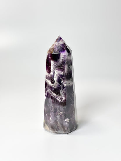 Eight Facet Chevron Amethyst Tower – 370g - Balanced Energy & Refined Clarity