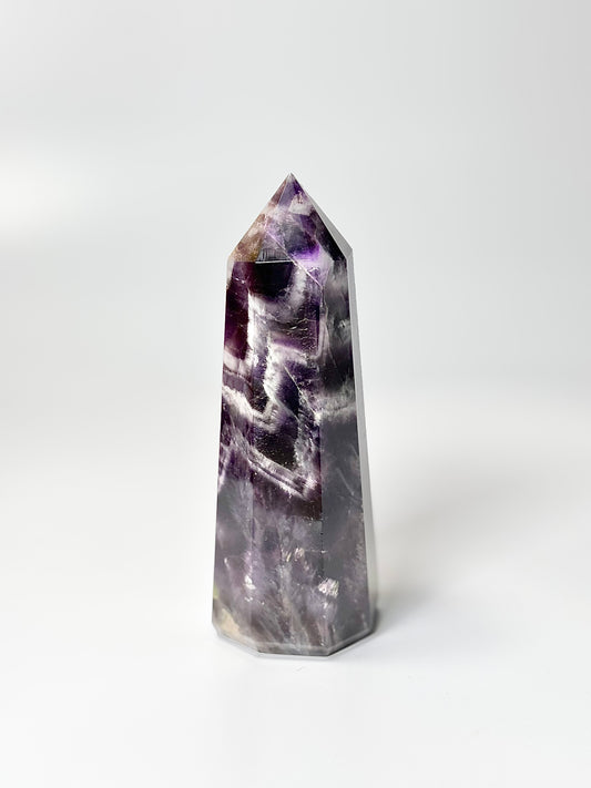 Eight Facet Chevron Amethyst Tower – 370g - Balanced Energy & Refined Clarity