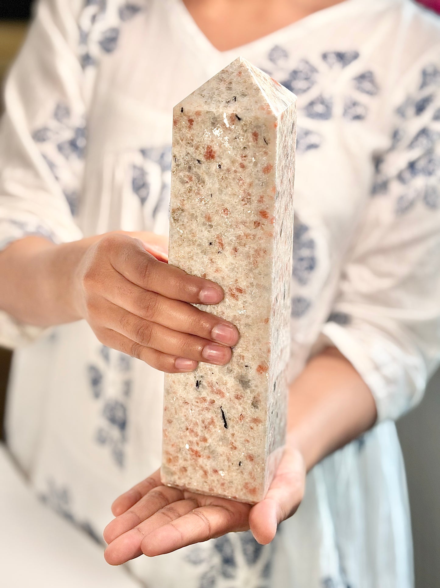 Sunstone Four-Facet Tower – 1910 Gm - Ignit Joy • Embrace Confidence • Manifest Positivity
