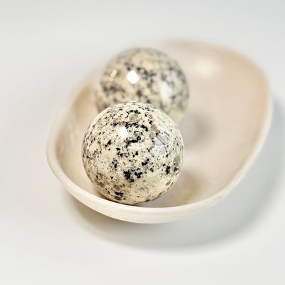 Dalmatian Jasper Sphere - Promotes Joy & Release Negativity