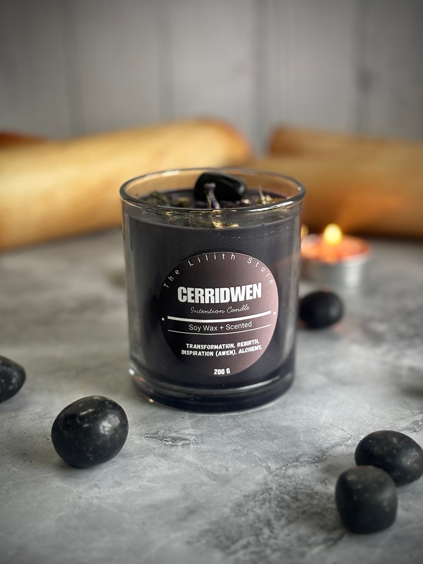 Cerridwen Altar Candle – 200 g Soy Wax Jar Candle for Ritual & Devotion