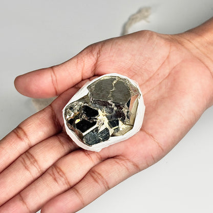 Peruvian Pyrite Cluster – 97g -Golden Brilliance & Striking Presence