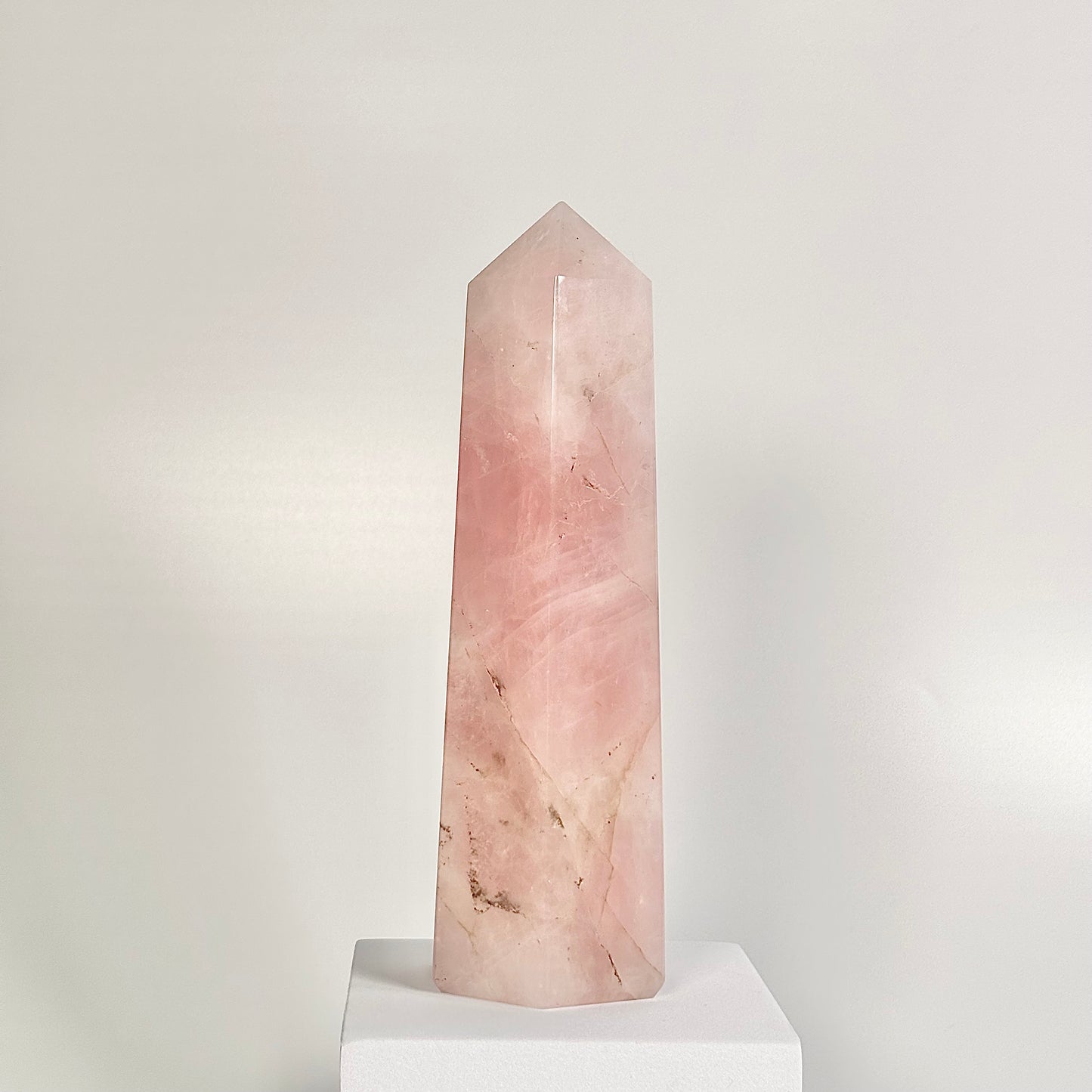Rose Quartz Six-Facet Tower – 929g - Attract Love • Heal Emotionally • Radiate Compassion