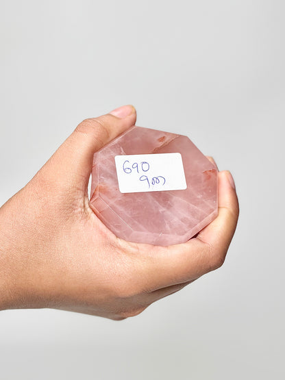 Eight Facet Rose Quartz Tower – 690g - Elegance, Warmth & Gentle Charm