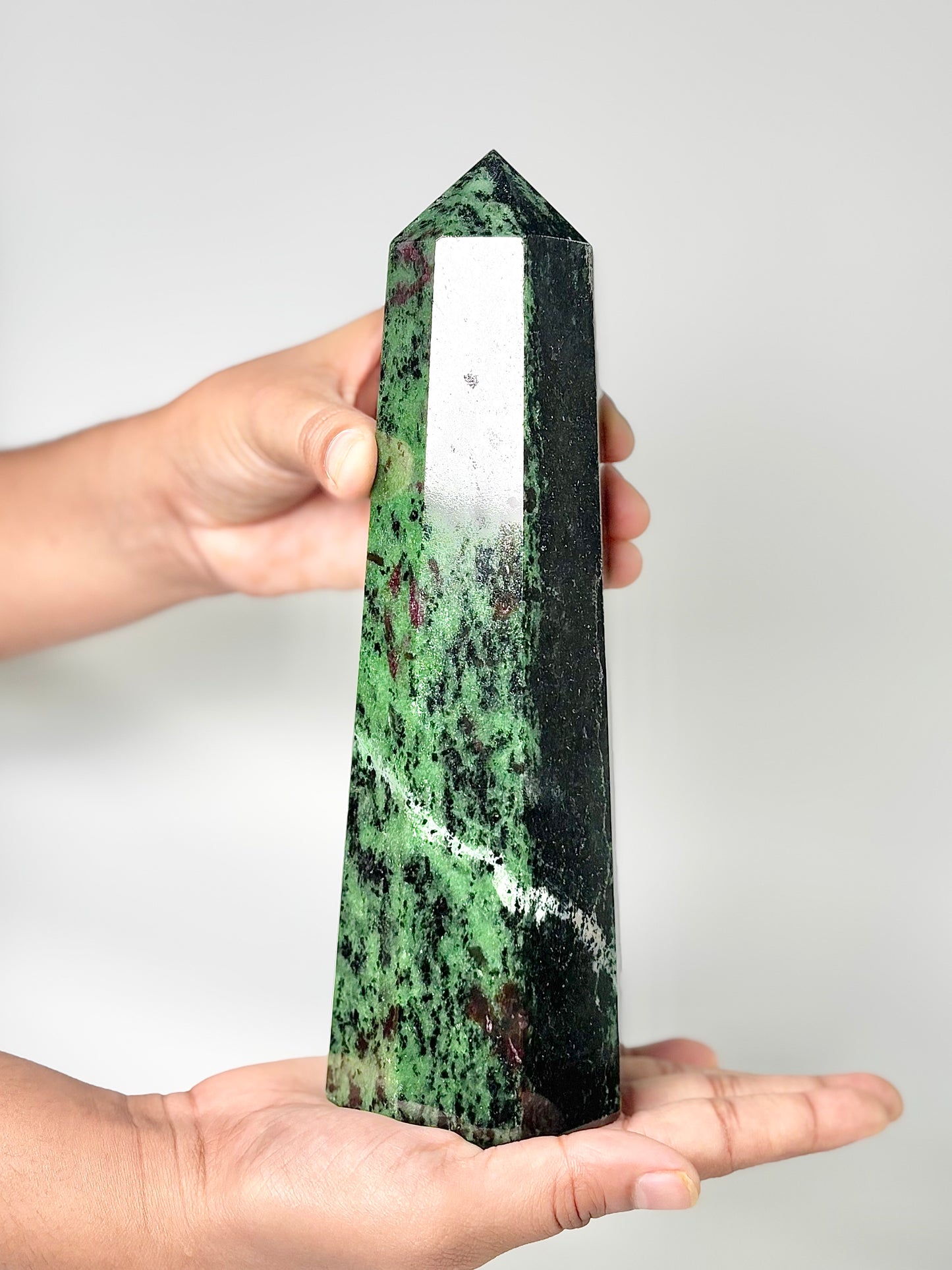 Eight Facet Zoisite Tower – 1.2kg - Natural Green Beauty & Balanced Design