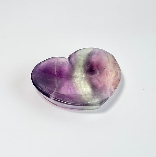 Multi Fluorite Heart-Shaped Bowl