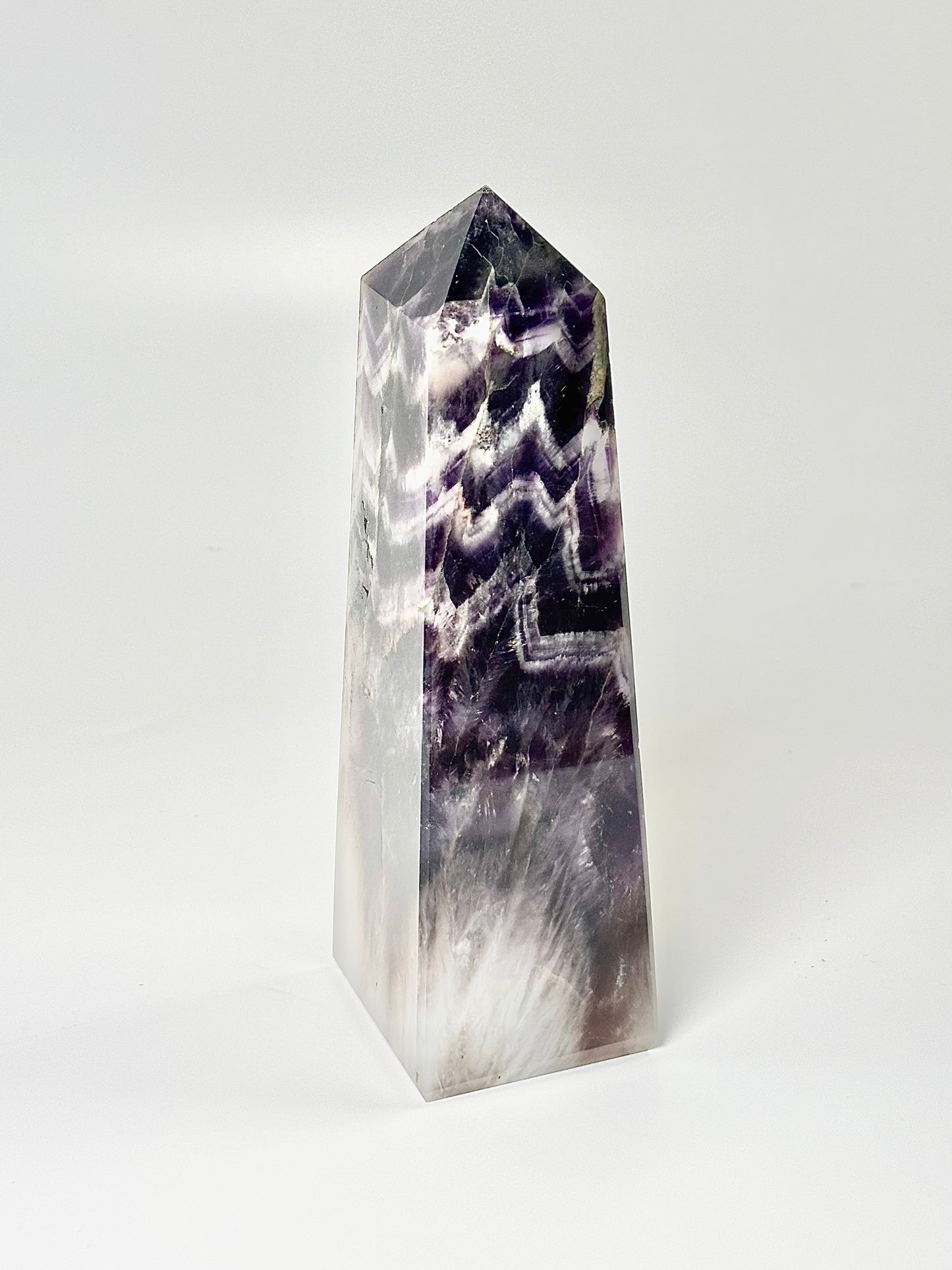 Four Facet Chevron Amethyst Tower – 801g - Amplified Intuition & Focused Healing