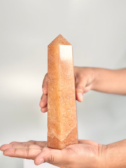 Red Aventurine Six-Facet Tower – 767g - Boost Vitality • Spark Motivation • Manifest with Confidence