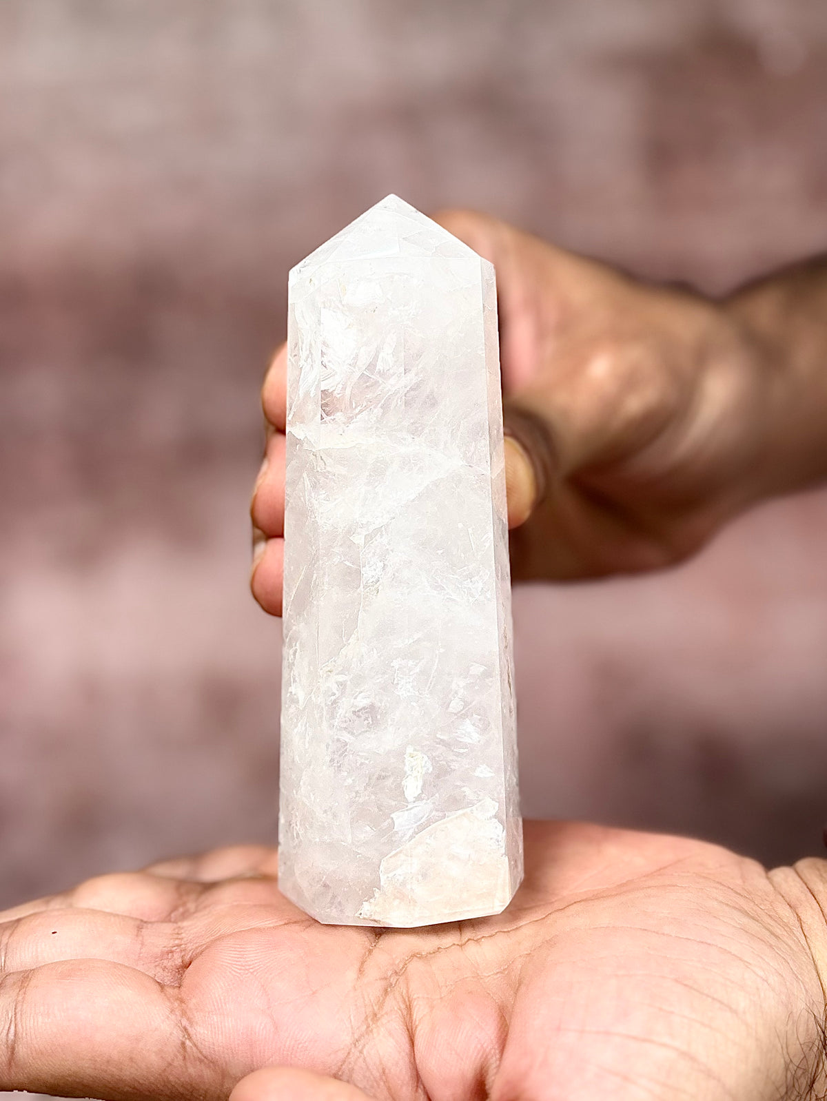 Natural Clear Quartz Crystal Tower