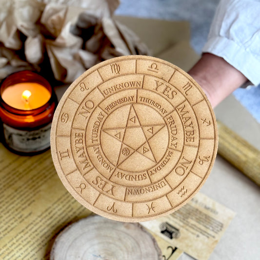 Wooden Altar Tile Features Pentacle & More