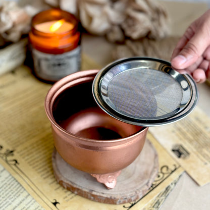 Iron Incense Holder with Rose Gold Finish