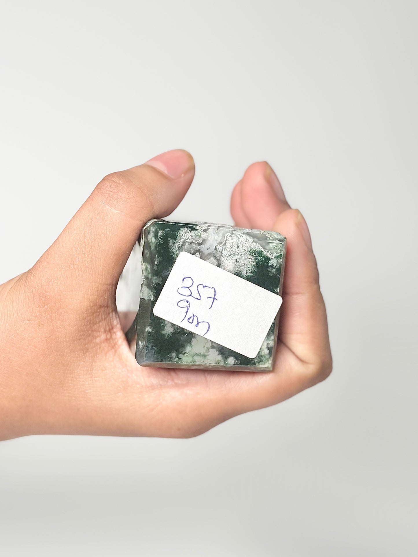 Four Facet Moss Agate Tower – 357g - Nature-Inspired Calm & Grounded Beauty