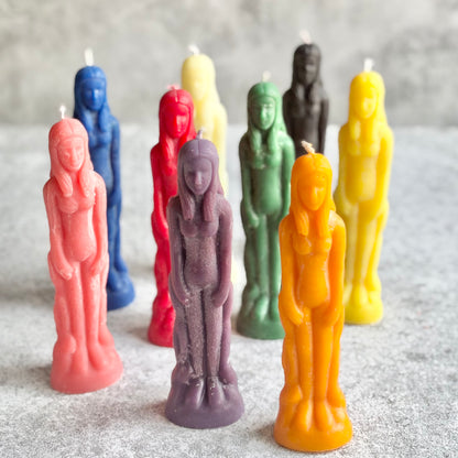 Female Figurine Beeswax Candle | Colour Option Available