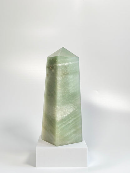 Green Aventurine Four-Facet Tower – 1747g - Attract Luck • Inspire Growth • Help Heart Chakra