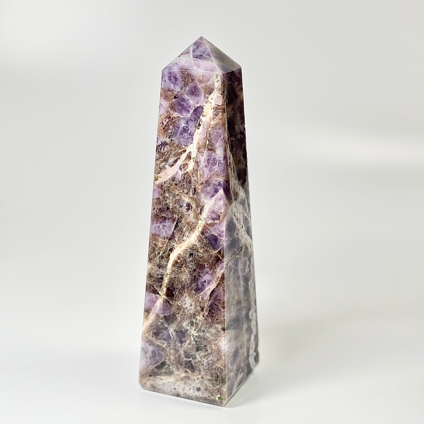 Four Facet Chevron Amethyst Tower – 1.1kg - Amplified Intuition & Focused Healing
