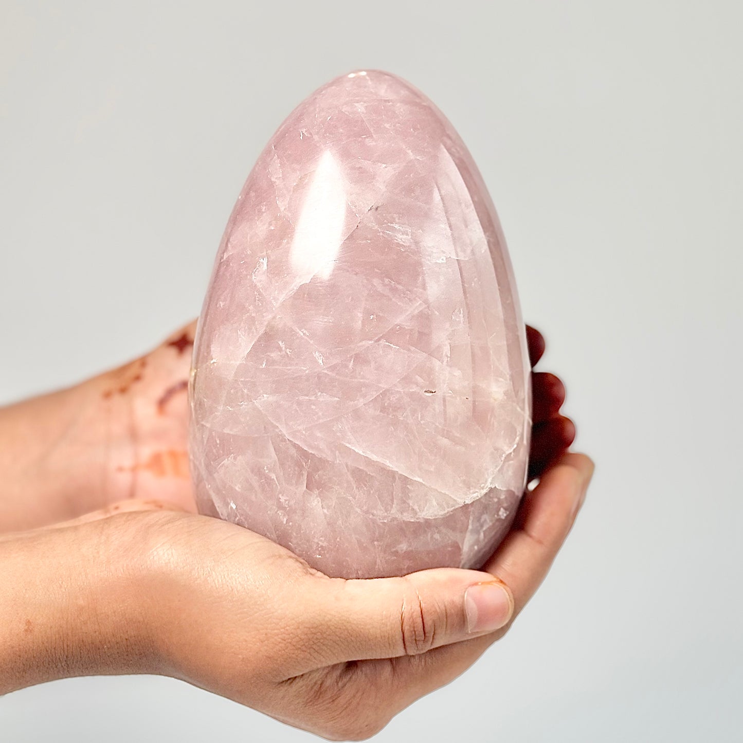 Rose Quartz Large Egg Carving – 1.3 Kg | Stone of Love & Self Love